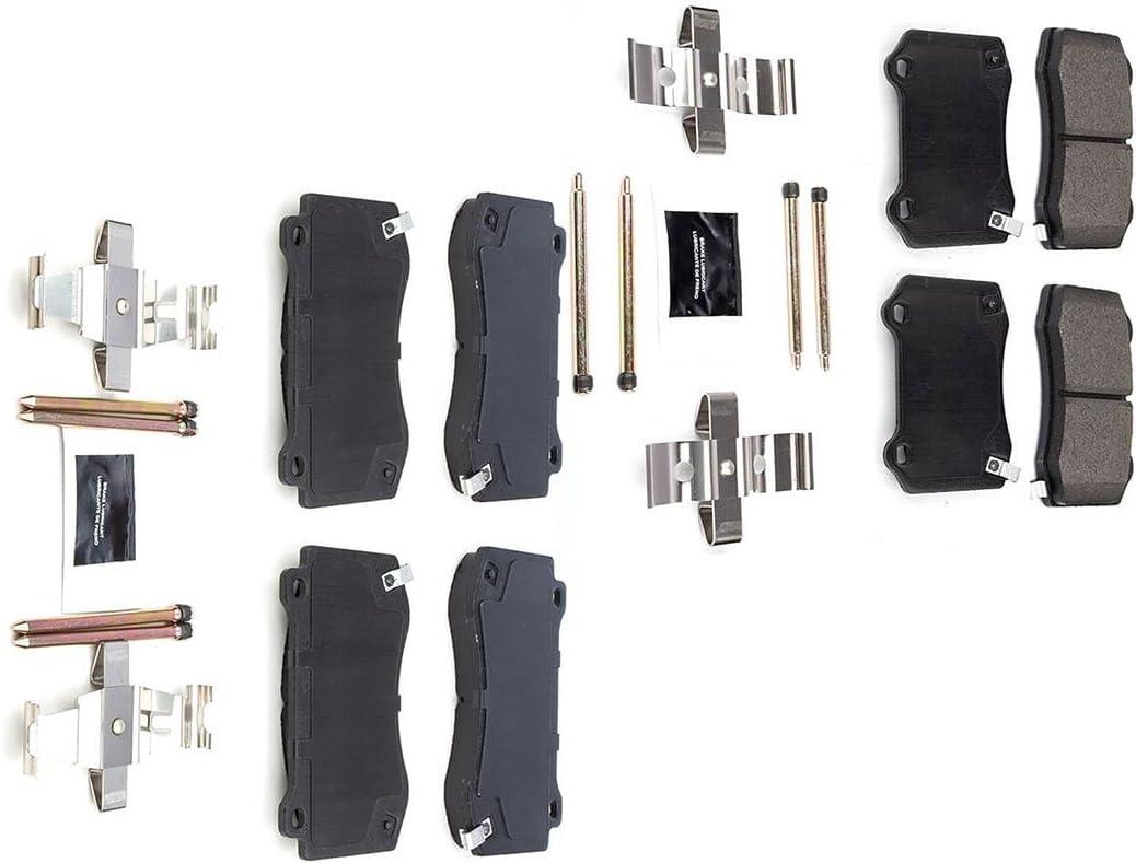 Brake Pads Front and Rear Set Brake Kits Semi-Metallic fits Dodge Charger 2016 6.4L V8 4 Piston Calipers-BR4;6 Piston Calipers-BR7;