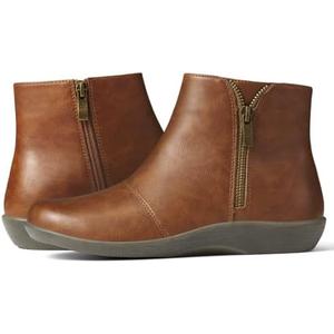 SUEDI Women's Ankle Boots Flat Booties Ruched Casual Short Boots Arch Support Comfortable Walking Boots for Women, 10