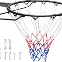 VEVOR Basketball Hoop, Adjustable Height Portable Backboard Court, Basketball Goal, Mobile Stand with Wheels Weighted Base, Youth&Adults, Outdoor/Indoor Black-L Hoop