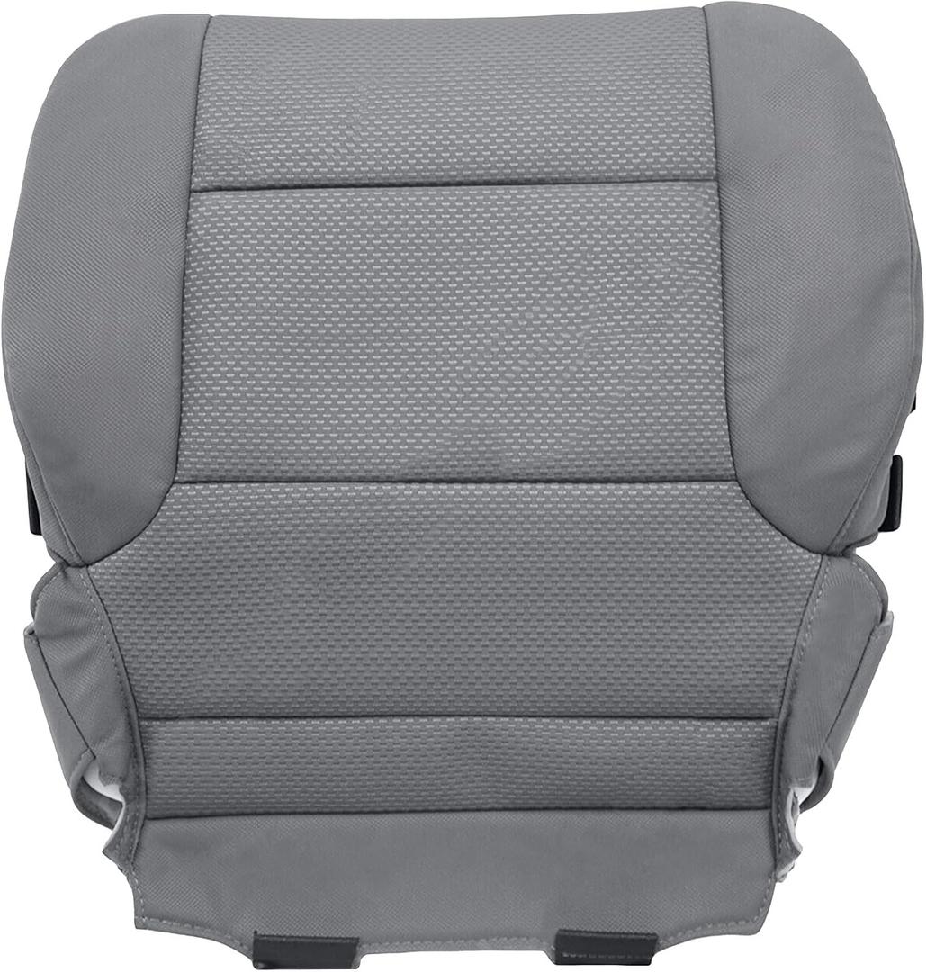 Driver Bottom Cloth Seat Cover for Chevy Silverado 1500 2014-2018, Silverado 2500 2500HD 3500 3500HD 2015-2019 Dark Ash Gray (Also for Passenger Side)