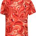 KYKU Funky Hawaiian Shirt for Men Palm Beach Shirts Tropical Vacation Clothes (3X-Large, Abstract Pattern)