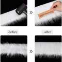 2 Pcs 3.94 * 70.87 Inch Faux Fur Fabric for Crafts Shaggy Plush Faux Fur Fabric White Faux Fur Green Craft for DIY Christmas Winter Gnome Beard Doll Costume Camera Floor Mats Decor