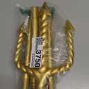 Gold Trident 54In King Neptune Trident Costume Accessory,Plastic Poseidon Trident Prop Cosplay Party for Halloween Decoration