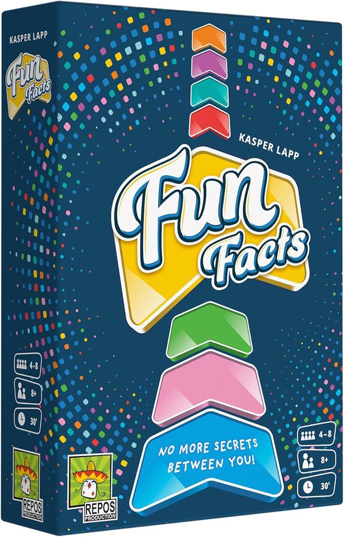 Fun Facts Party Game - Learn Surprising Facts About Friends and Family! Engaging Cooperative Game for Kids & Adults, Ages 8+, 4-8 Players, 30 Minute Playtime, Made by Repos Production