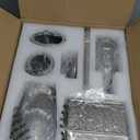 Creative Scents Dublin Silver Bathroom Accessory Set - Brushed Silver Bathroom Sets Accessories - 4 Piece Bathroom Set Includes: Soap Dispenser, Toothbrush Holder, Soap Dish and Tumbler