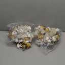 Lvydec 2 Pack Artificial Pumpkin Fall Wreath - 12" Autumn Wreath with Colorful Maple Leaves White Pumpkin and Berries for Front Door Table Wall and Thanksgiving Decoration (12 Inch - 2 Pack)