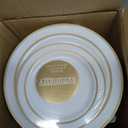 Symmetry Plates White/Gold Combo, Case of 128 (4 packs x 32)