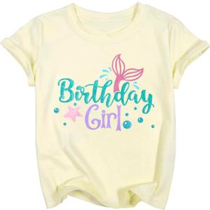 Birthday Girl Shirt Magical Castle Tshirt Birthday Shirts for Kids Funny Birthday Party Gift Tees Cute Graphic Tops (4-5T, D-pink Apricot)
