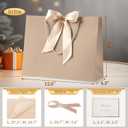 PASEOTA 12.6" Gift Bags Bulk, 10 Pcs Gift Bags with 20 Tissue Paper 10 Greeting Cards, Luxury Bag with Handles for Wedding Birthday Mother's Day (Champagne)