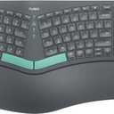 Nulea Wireless Ergonomic Keyboard, Split Keyboard with Cushioned Wrist Rest, Bluetooth and USB Connectivity, USB-C Rechargeable, Compatible with Windows Mac