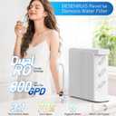 DESENRUIS Reverse Osmosis System, Dual RO Water Filter, 800 GPD Fast Flow, 3:1 Pure to Drain, Tankless Under Sink RO System, Reduce PFAS & TDS, Smart LED Faucet