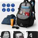 Haimont 30L Lightweight Hiking Daypack with Rain Cover, Black | Hydration Sleeve, Trekking Pole Holder, Front Stash Pocket, Breathable Back Panel, Whistle Buckle