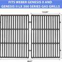Genesis II Grill Parts for Weber Flavorizer Bars 66032 & Cast Iron Cooking Grates 66095 for Weber GS4 Replacement Parts Genesis II E/S-310 E-315 E-325 E-330 S-335 for Weber Genesis 2 Grill Grates
