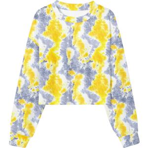 Girls Tie Dye Shirts Kids Long Sleeve Crewneck Sweatshirts Colorful Pullover Tops 7-12 Years