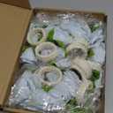 Yunsailing 24 Pcs Flower Napkin Rings Peony Floral Handmade Napkin Holder Rings Handicraft Holder for Table Decorations Wedding Holiday Banquet Luncheons Birthday Party Picnics Supplies(Blue)