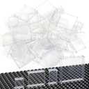 Clear Transparent Flat Plates Bricks, 60pcs Classic Pieces and Parts Panel, Window Bulk Building Blocks Accessories (Transparent Mixed)