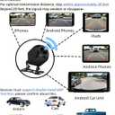 Wireless Backup Camera 1080P, 2.4GHz WiFi No Monitor Needed, License Plate Reverse Camera, 170° Wide Angle Night Vision IP68 Waterproof, Front Rear View for iPhone Android, Car SUV Van Pickup