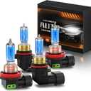 XFLHEHD Fits for 2011-2016 Jeep Grand Cherokee Halogen Headlight Bulbs Combo, Ultra Bright 5000K White High Low Beam Headlight Bulbs, Plug and Play, 4 Pack