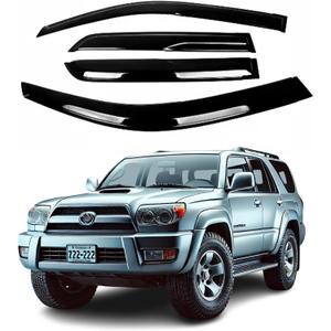 Compatible with Toyota 4Runner 2003 2004 2005 2006 2007 2008 2009 - ZH Window Rain Guards -2mm Thick Tape-On Premium Wind Deflectors for Front and Rear Windows, Durable & Sleek Design, Set of 4