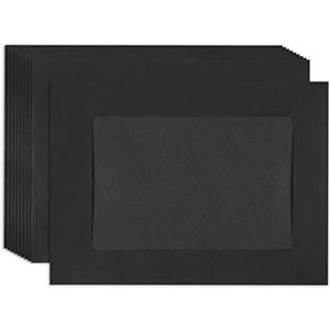 Juvale Paper Photo Frame Set - 5 x 7 In, Black, 50 Pack - Disposable Picture Frames & Wall Decor & DIY Craft Projects