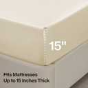 BEDELITE King Size Sheets Set, Luxury Soft Beige Satin Sheets for Hair and Skin, Similar to Silk Bed Sheets Set 4 Pieces with 1 Deep Pocket Fitted Sheet, 1 Flat Sheet, and 2 Pillowcases