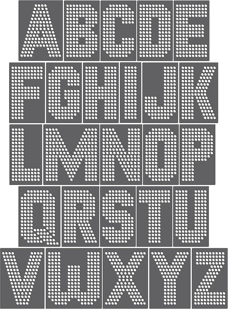 Rhinestone Genie Font-Bolt 3" Magnetic Rhinestone Template, Black