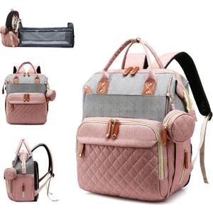 Diaper Bag Backpack with Changing Station, Waterproof Large Capacity, Baby Bag for Mom & Dad, 18 Pockets+USB Port, Foldable Changing Pad, Travel Backpack for Newborn Essentials, Baby Gift, 13"l X 8"w X 16.5"h