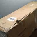 8 ft. Pre-lit Snow Flocked Hinged Artificial Christmas Tree with 1502 Tips and Metal Stand