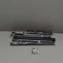 Curtain Rods for Windows 32-90 Inch, 1 Inch Adjustable Black Curtain Rod Set with Brackets, Easy Install