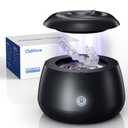 Ultrasonic Retainer Cleaner Machine 48kHz Denture and Aligner Cleaning Pod for Mouth Guards Night Guards Dental Trays Braces Toothbrushes Jewelry with 200ML Capacity (Black)