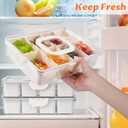 TCHZA Snackle Box Container, Dishwasher Safety - Divided Serving Tray with Lid and Handle, Charcuterie Board for Portable Snack Platters - Clear Organizer for Fruits Snacks,Perfect for Road Travel