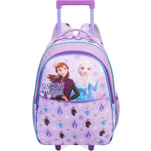 Get Trend Disney Frozen Girls 2-in-1 Rolling Luggage Bag with Wheels, 20.5x13x9 inches