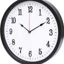 Metal Wall Clock, 10 Inch Indoor Outdoor Non Ticking Silent Modern Wall Clock, Easy-to-Read Large Numbers, Retro Wall Clocks for Living Room, Kitchen, Patio, Office, Bedroom Decor