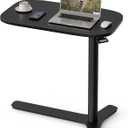 Muvai 30" Large Overbed Table with Wheels Adjustable Height Ideal Bedside Table for Home Medical Use - Rolling Table for Hospital - Over Bed Desk,Versatile Bedside, Lap Desk, Laptop Stand,Black