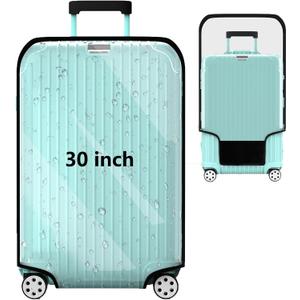 Suitcase Covers For Luggage, 30 Inch Clear PVC Luggage Covers Protector Full Thicken Transparent Waterproof Suitcase Sleeve With Large Velcro for 30" Wheeled Suitcases