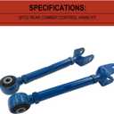 2Pcs Rear Adjustable Rear Upper Control Arm Compatible with Dodge Journey 2009-2010, Dodge Avenger 2008-2010, Chrysler Sebring 2007-2010, 1 Pair of Adjustable Camber Arms -2.5 to +2.5