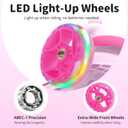 BELEEV A9 Kids Scooter with LED Light-Up Wheels & Deck, 3 Wheel Folding Scooter for Toddlers Girls Boys Ages 3-12, Adjustable Handlebar, Lean to Steer, Extra-Wide Wheels, Kick Scooter for Children