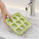 Ouliget Ice Cube Tray With Lid and Bin,Easy-Release and Flexible 9-Ice Trays for Freezer,Silicone Ice Maker Cubes Mold Suitable for Whiskey Cocktails,Easy Press to Release Ice