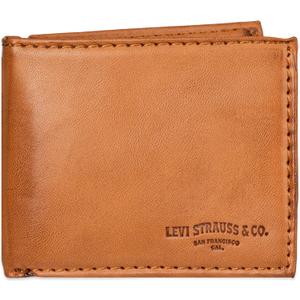 Levi's Men's RFID Extra Capacity Slim Bifold Wallet with Multiple Card Slots (Turlock Tan)