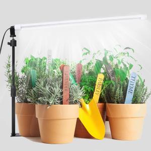 Standing LED Grow Light, Adjustable 2ft T8 Bar Plant Light, White 4500K Full Spectrum Plant Grow Lamp on Stand for Indoor Plants, Seed Starting, Seedlings, Veg, Flower