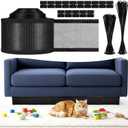 Under Couch Blocker with 40 Cable Ties, 394" x 4" Under Bed Blocker for Pets and Toys from Entering, Easy to Install Under Furniture Blocker, Couch Accessories (Black)