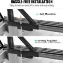 Non-Drilling Truck Rack, Heavy Duty Steel Extendable Truck Bed Ladder Rack, Fit for 52" to 71" Wide Truck Bed, 800 lb. Capacity