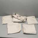 Boho Bedding Duvet Cover Sets 5 Piece Tufted Comforter Cover Set Shabby Chic Soft Breathable for All Seasons (King/California King, Beige)