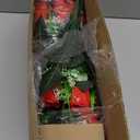 Consevisen Artificial Cemetery Flowers for Grave with Vase, 2 Sets Silk Red Rose Memorial Day Flowers for Cemetery Grave Decorations, Outdoor Grave Decorations for Gravesite Headstones