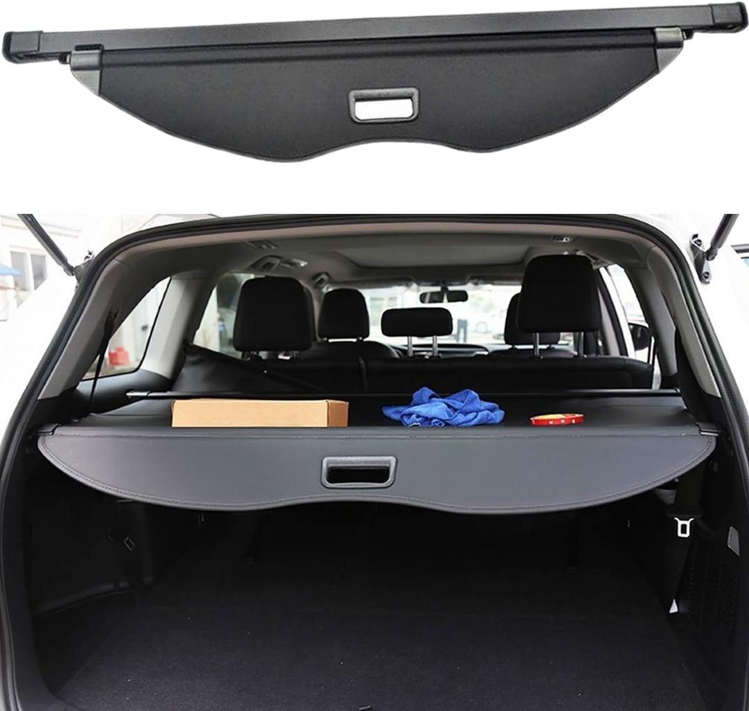 Danti Black Retractable Rear Trunk Cargo Luggage Security Shade Cover Shield for Ford Escape 2013 2014 2015 2016 2017 2018 2019