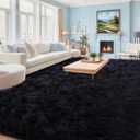 Mugorn Black Area Rugs 10x14 Living Room, Large Fluffy Rugs for Bedroom