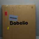 Babelio 26-43" No Bottom Bar Baby Gate for Babies, Elders and Pets, 2-in-1 Hardware Mount Dog Gate for The House, Stairs and Doorways, with Large Walk Thru Door, Black