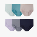 Fruit of the Loom Women's Breathable Underwear, Moisture Wicking Keeps You Cool & Comfortable, Color: Cooling Stripes - Brief - 6 Pack - Colors May Vary, Size: 9/1X