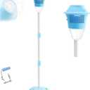 Bubble Torch Garden Lamp, Bubble Maker Stand, Adjustable Height, Outdoor Vertical Machine with Lights and Music, for Indoor Outdoor Wedding Birthday Party (Blue)