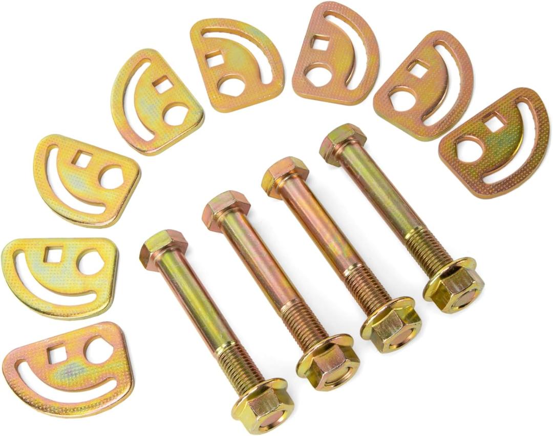 PSLER Kryptonite Cam Bolts Kit KR86376 - Fits for 2011-2022 GMC Silverado 2500HD Control Arm & Sierra 2500HD 3500HD Truck Models, 2015-2018 Canyon Trucks